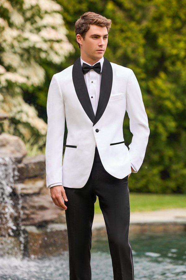 White with Black Lapel Tuxedo