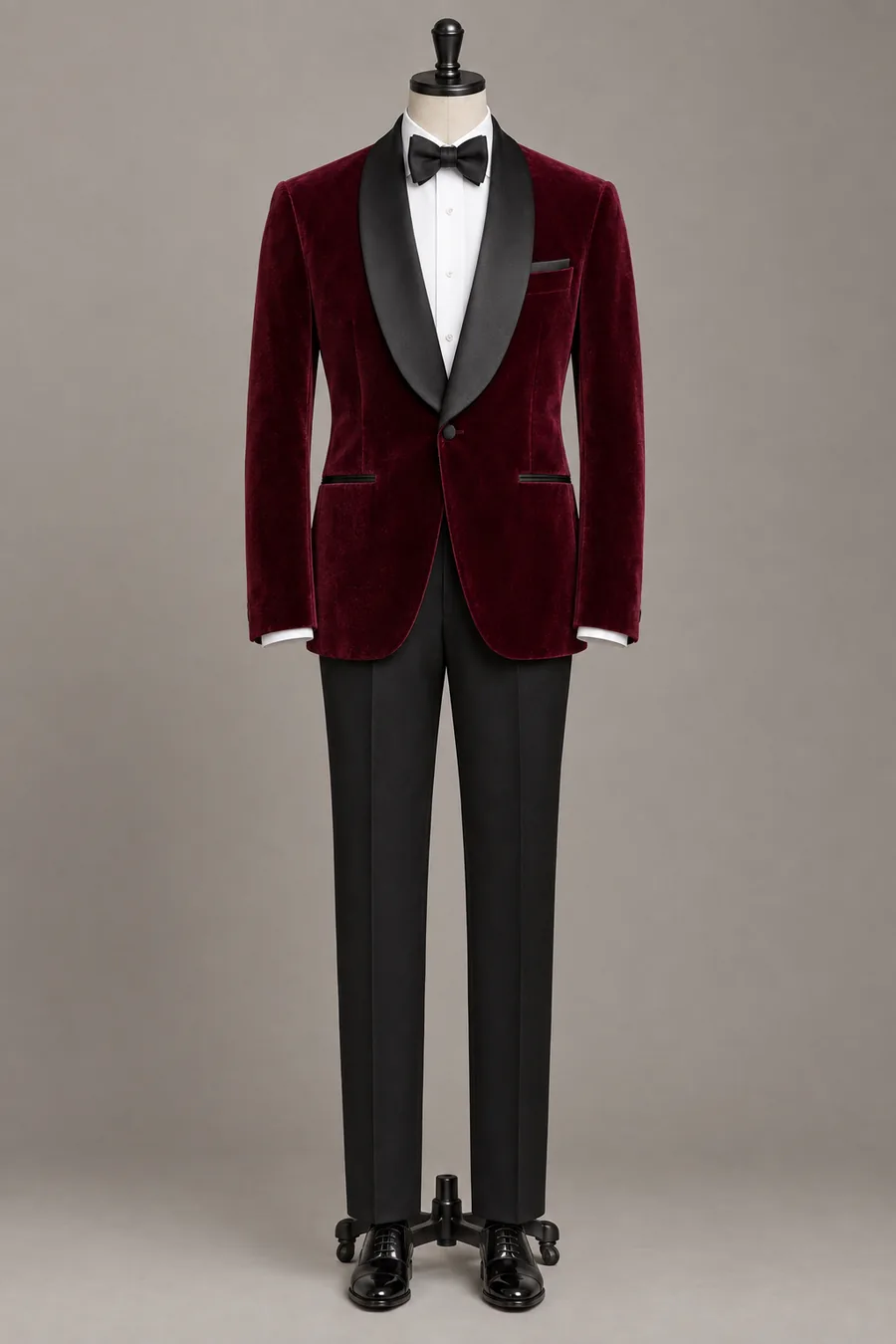 Burgundy Velvet Dinner Jacket