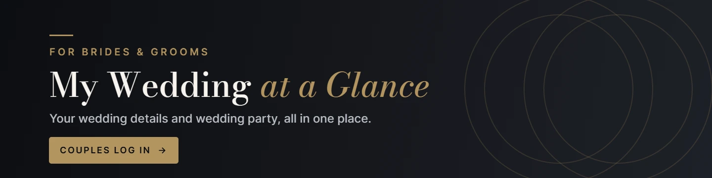 My Wedding at a Glance — couples log in